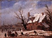 VELDE, Esaias van de Winter Landscape ew china oil painting reproduction